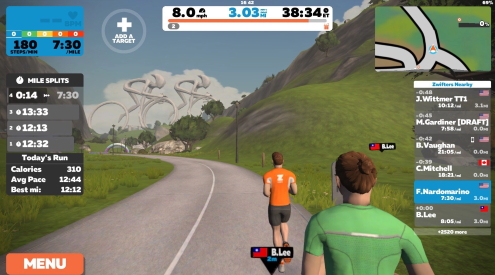 hardlopen met zwift