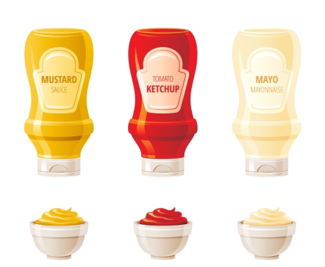 ketchup vergeleken met andere sauzen