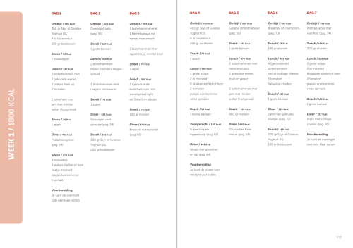 weekschema voorbeeld 2